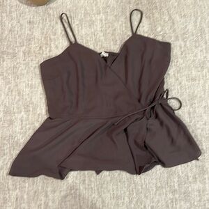 Maurices faux wrap chiffon tank.